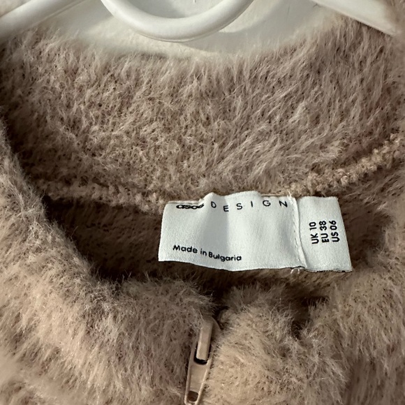 ASOS DESIGN Zip front taupe jumpsuit - Picture 2 of 4